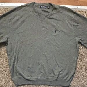 Polo Ralph Lauren MenXL Gray Crewneck Sweater NWOT Ribbed Hem/Cuffs/Neck